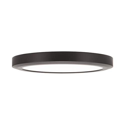 LIT-PaTH LED Flush Mount Ceiling Light Fixture, 3000/4000K/5000K Switch, CRI80+, Dimmable 11 Inch Slim Edge Light, 12.5W 875 Lumen, Aluminum Housing, 1-Pack, Bronze Finish