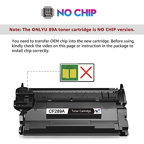 ONLYU Compatible Toner Cartridge Replacement for HP 89A CF289A 89X CF289X for HP Enterprise M507 M507n M507dn M507X MFP M528c M528z M528dn M528f Printer (Black, 1-Pack)