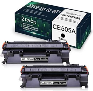 2-pack black 05a | ce505a toner cartridge replacement for hp p2035 p2035n p2055 p2055d p2055dn p2055x printer toner - by vaserink