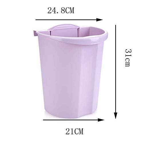 BLRYP Family Hanging Coverless Plastic Trash Can Kitchen Small Waste Recycling Bin,8L Kitchen, Home (Color : Green)