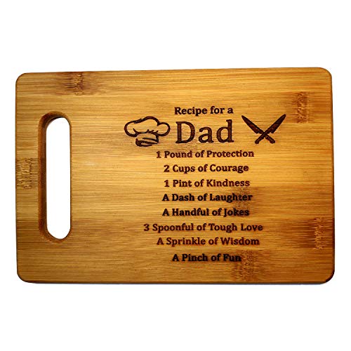 Bamboo Cutting Board, Laser Engraved Board, Chopping board-Gift for Dad, Cutting board for Dad,Gift for husband,Grill dad,DAD MEANS