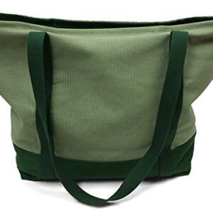 Hemp Go Green 100% Hemp Canvas Washable Heavy-Duty Zippered Tote Bag - Every Day Carry Tote Bag