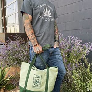 Hemp Go Green 100% Hemp Canvas Washable Heavy-Duty Zippered Tote Bag - Every Day Carry Tote Bag