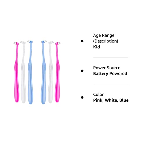 6 Pieces Tuft Toothbrush Tufted Brush End-Tuft Tapered Trim Toothbrush Soft Trim Toothbrush Single Compact Interdental Interspace Brush for Detail Cleaning