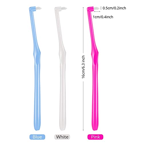 6 Pieces Tuft Toothbrush Tufted Brush End-Tuft Tapered Trim Toothbrush Soft Trim Toothbrush Single Compact Interdental Interspace Brush for Detail Cleaning