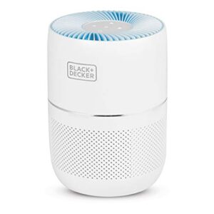 black+decker tabletop air purifier - 3-stage filtration system - hepa air purifiers for home