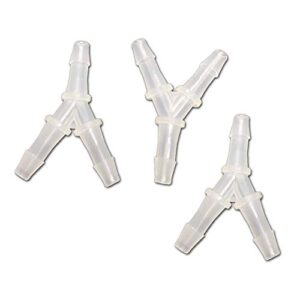 3pack - pp barb oxygen tubing concentrator, pipe connectors boat water air aquarium o2 fuel - y shape