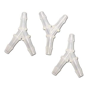 3Pack - PP Barb Oxygen Tubing Concentrator, Pipe Connectors Boat Water Air Aquarium O2 Fuel - Y Shape