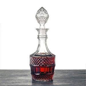 mdluu liquor decanter, glass decanter bottle with airtight stopper, wiskey vodka bourbon decanter for gift, home, bar, party decor, 27oz/800ml