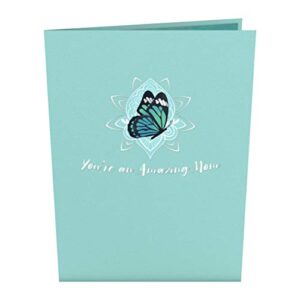 Lovepop Mother's Blue Morpho Pop Up Card - 3D Card, Card for Mom, Mom Birthday Card, Mother's Day Pop Up Card, Card for Wife, Greeting Card Pop Up, Butterfly Card, Nature Card