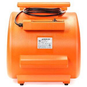 Dryser Air Mover Carpet Dryer 3 Speed 1 HP Industrial Floor Fan - Orange Stackable Carpet Drying Fan Floor Blower