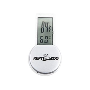 repti zoo reptile thermometer hygrometer with suction cup, digital thermometer hygrometer for reptile rearing box terrarium tank bearded dragon, temperature & humidity gauge fahrenheit (℉)