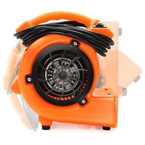 Dryser Mini Air Mover Carpet Dryer 1/12 HP Industrial Floor Fan - Orange Carpet Drying Fan Floor Blower