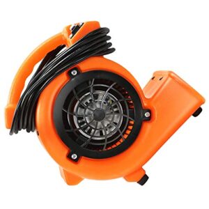 Dryser Mini Air Mover Carpet Dryer 1/12 HP Industrial Floor Fan - Orange Carpet Drying Fan Floor Blower