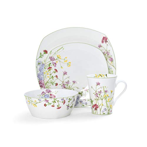 Mikasa Wildflower Garden 16-Piece Dinnerware Set, Service For 4