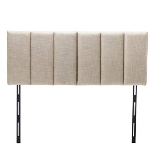 Yongchuang Upholstered Headboard King Foldable Headboard for King Size Bed Adjustable Height Oatmeal