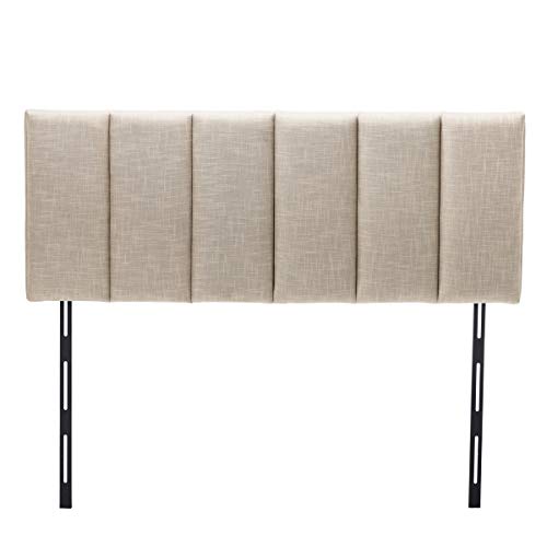 Yongchuang Upholstered Headboard King Foldable Headboard for King Size Bed Adjustable Height Oatmeal