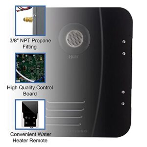 RecPro RV Tankless Water Heater | On Demand Hot Water Heater | Gas Water Heater | Remote Control Included (Black)