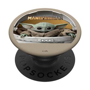 star wars the mandalorian the child in hover cradle popsockets popgrip: swappable grip for phones & tablets