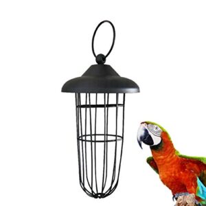 POPETPOP Suet Ball Feeder Metal Bird Feeder - Parrot Tube Feeder Fruit Vegetable Holder Seed Feeder for Parakeet Cockatiel Conure Finch Canary Cage Food Basket Tool