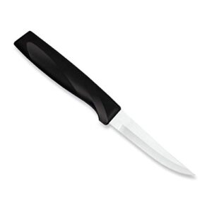 rada cutlery anthem series heavy duty paring knife stainless steel blade with ergonomic black resin handle, 7-3/8 inches