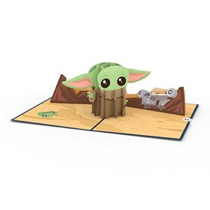 lovepop star wars™ the mandalorian™ the child pop up card, 5x7-3d greeting card, father's day card, baby yoda like creature, card for husband, birthday card for kids