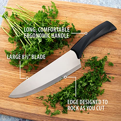 Rada Cutlery Anthem Series French Chef Knife Stainless Steel Blade with Ergonomic Black Resin Handle, 13-3/8 Inches