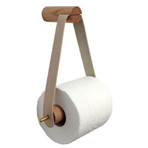 funerom wooden vintage design toilet paper roll holder - wall mounted toilet tissue holder - with screws