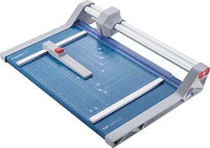 dahle 550 professional rotary trimmer, 14" cut length, 20 sheet capacity, self-sharpening, dual guide bar, automatic clamp, german engineered paper cutter