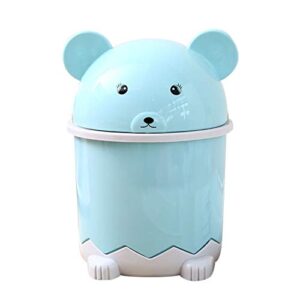 Clothful Kitchen Gadgets，Desktop Flip Trash Can Cover Mini Portable Garbage Storage Bin Panda Flip Desktop，Trash Can