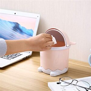 Clothful Kitchen Gadgets，Desktop Flip Trash Can Cover Mini Portable Garbage Storage Bin Panda Flip Desktop，Trash Can