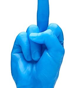 CandleHand Hand Gesture Candle Middle Finger - Big Real Hand Size 8.7 x 3.5 x 3 inches - Unusual Birthday, Office, Housewarming Gift (Blue)