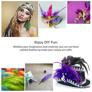 600pcs Mardi Gras Feathers Yellow Green Purple Feather for Mardi Gras DIY Crafts