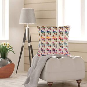 LR Home Eclectic Multicolored Chindi Throw Pillow Area Rug, 20" x 20", Multi