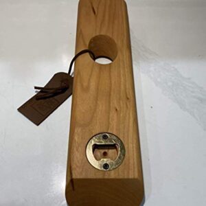 A&E Millwork LTD Mahogany Edge Grain Self-Balancing Wine Bottle Holder, Bottle Opener