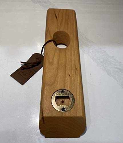 A&E Millwork LTD Mahogany Edge Grain Self-Balancing Wine Bottle Holder, Bottle Opener