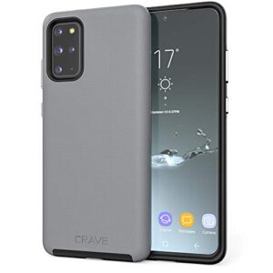 crave dual guard for samsung galaxy s20+ case, shockproof protection dual layer case for samsung galaxy s20+, s20 plus 5g - slate