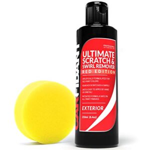 carfidant red car scratch remover - ultimate scratch and swirl remover for red color paints - polish & paint restorer - easily repair paint scratches, scratches, water spots! car buffer kit