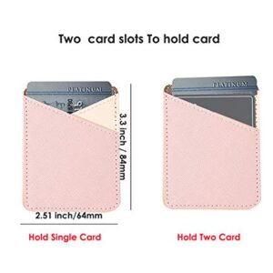 lenoup PU Leather Stick on Cell Phone Wallet,Cell Phone Card Holder Phone Pocket for Credit Card, Business Card ID and Keys(Beige)