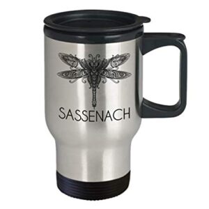 Sassenach Dragonfly Travel Mug Gift for Women Outlander Fan Gifts Scottish Call Me Sassenach