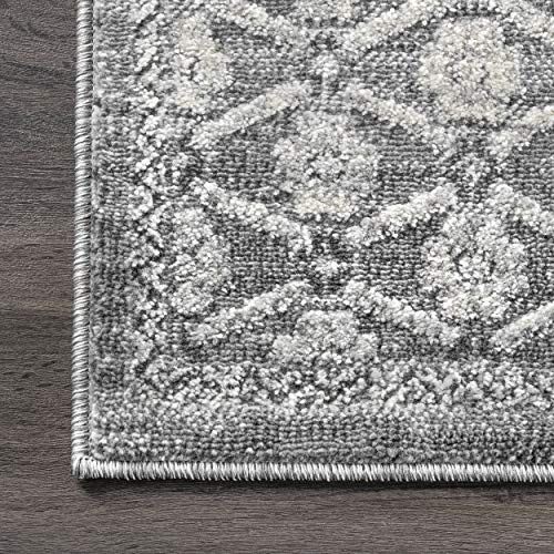 nuLOOM Melina Distressed Grecian Runner Rug, 2' x 6', Grey