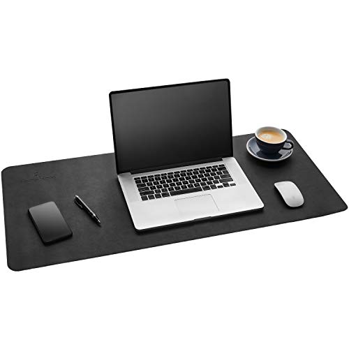 Gallaway Leather Desk Mat,Desk Writing Pad - Office Desk Pad, Large 36" x 17" Black, Desk Mats on Top of Desks, Gift Ready Elegant Computer Desk Mat Desk Cover Desk Pad Protector PU Leather