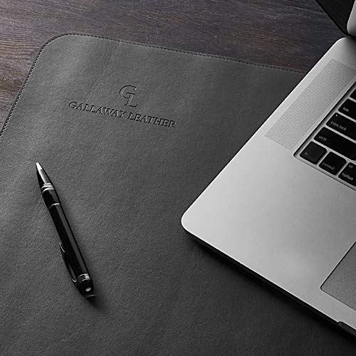 Gallaway Leather Desk Mat,Desk Writing Pad - Office Desk Pad, Large 36" x 17" Black, Desk Mats on Top of Desks, Gift Ready Elegant Computer Desk Mat Desk Cover Desk Pad Protector PU Leather