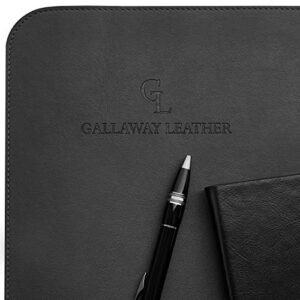 Gallaway Leather Desk Mat,Desk Writing Pad - Office Desk Pad, Large 36" x 17" Black, Desk Mats on Top of Desks, Gift Ready Elegant Computer Desk Mat Desk Cover Desk Pad Protector PU Leather