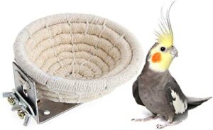 sonyang handmade cotton rope bird breeding nest bed for budgie parakeet cockatiel parakeet conure canary finch lovebird and small parrot cage hatching nesting box