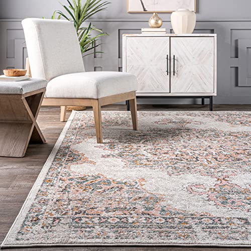 nuLOOM Helios Distressed Area Rug, 10' x 14', Beige