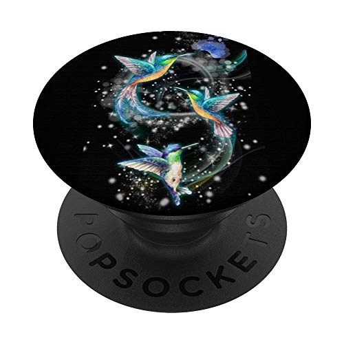 Awesome hummingbird flying art PopSockets PopGrip: Swappable Grip for Phones & Tablets