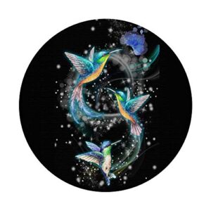 Awesome hummingbird flying art PopSockets PopGrip: Swappable Grip for Phones & Tablets