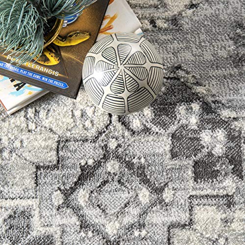 nuLOOM Shea Vintage Runner Rug, 2' x 6', Grey