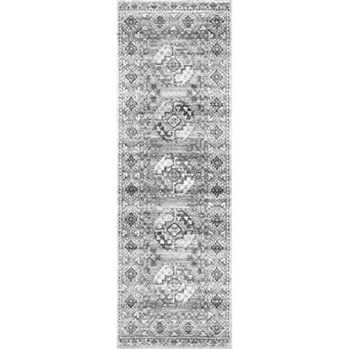 nuLOOM Shea Vintage Runner Rug, 2' x 6', Grey